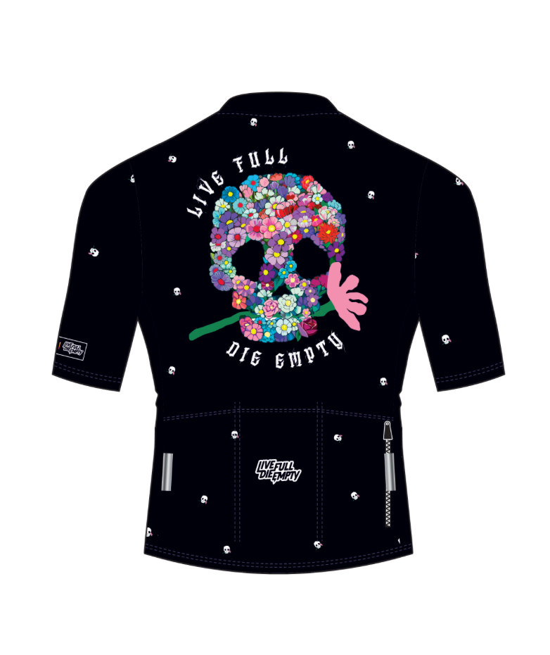 Skull Flower Cycling Jersey (Women's Lilac)